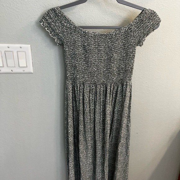 Floerns Women's Boho Floral Print Off Shoulder Split Long A Line Dress - Picture 9 of 13